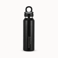 Black 450ml slim insulated bottle with carry loop lid