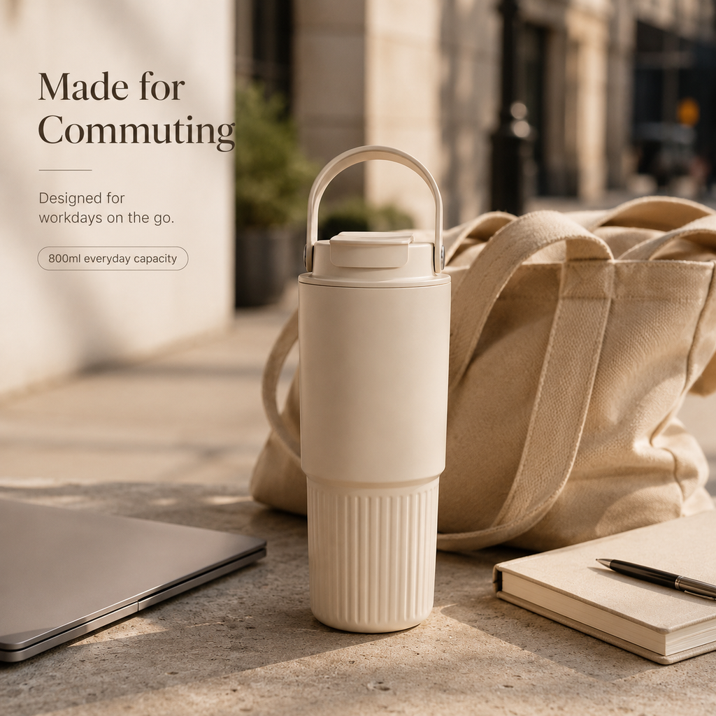 800ml insulated tumbler for everyday commuting