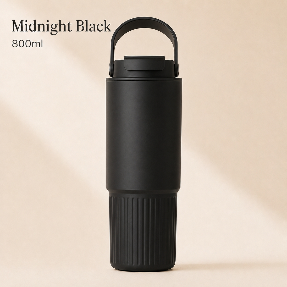 Midnight Black 800ml insulated travel tumbler